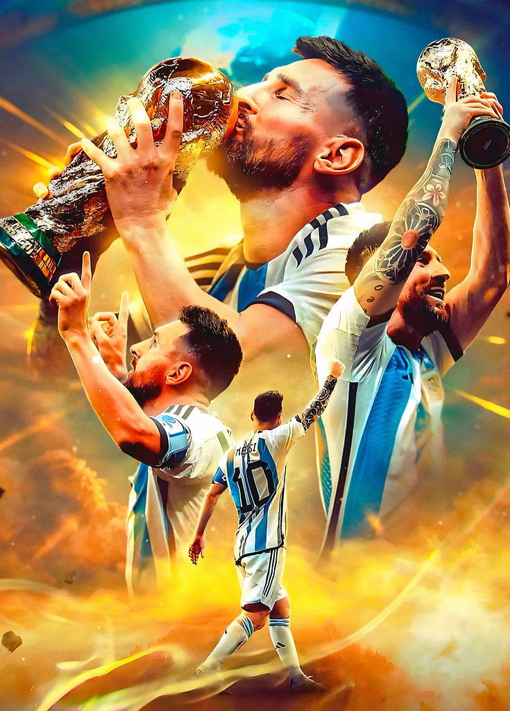 Messi World Cup Champion metal poster artwork